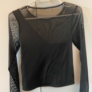 Cute semi transparent and asymmetric top